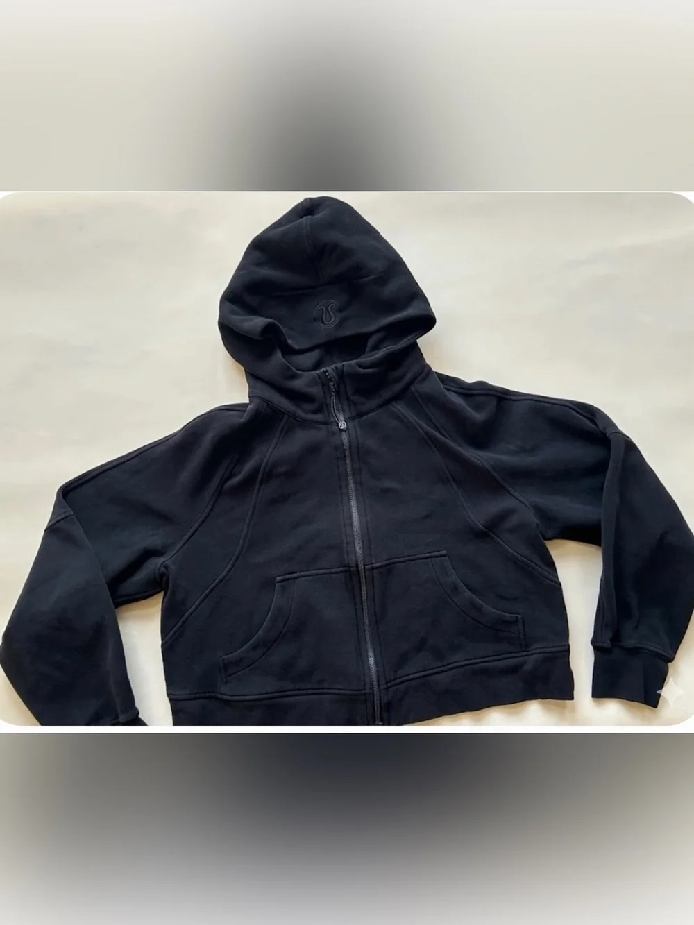 lululemon athletica Black Zip-Up Hooded Jacket size M/L